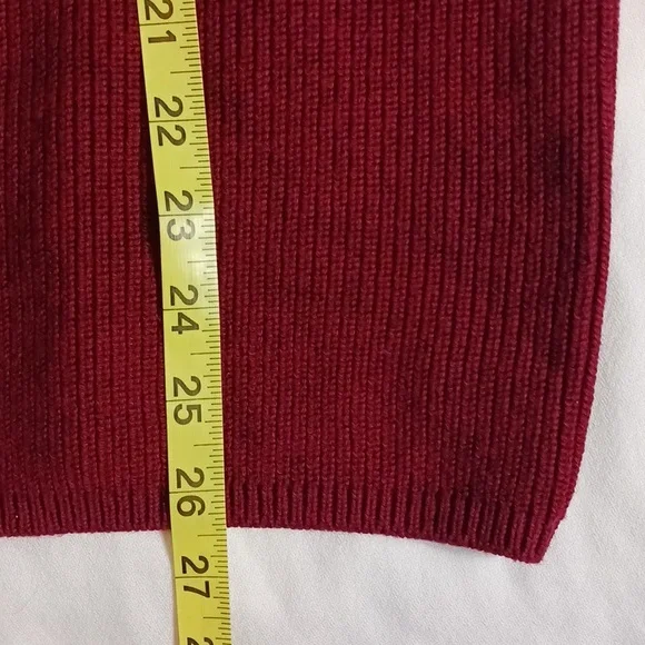 NWT Banana Republic Men's Maroon Wool Blend V-Neck Sweater Size L - Picture 8 of 9